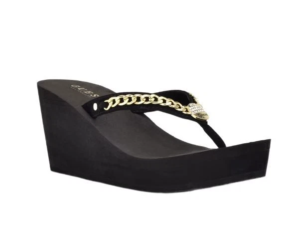 Guess black hotsell wedge sandals