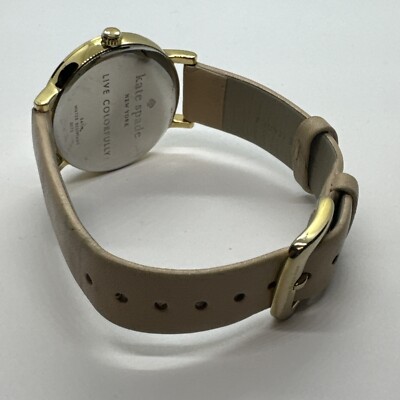 Kate Spade New York Metro 0073 Womens Beige Leather Analog 