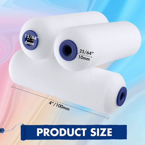 WORKPRO 12-Pack 4" Foam Paint Roller Paint Roller Kit Mini Paint Roller for Wall - Picture 2 of 11