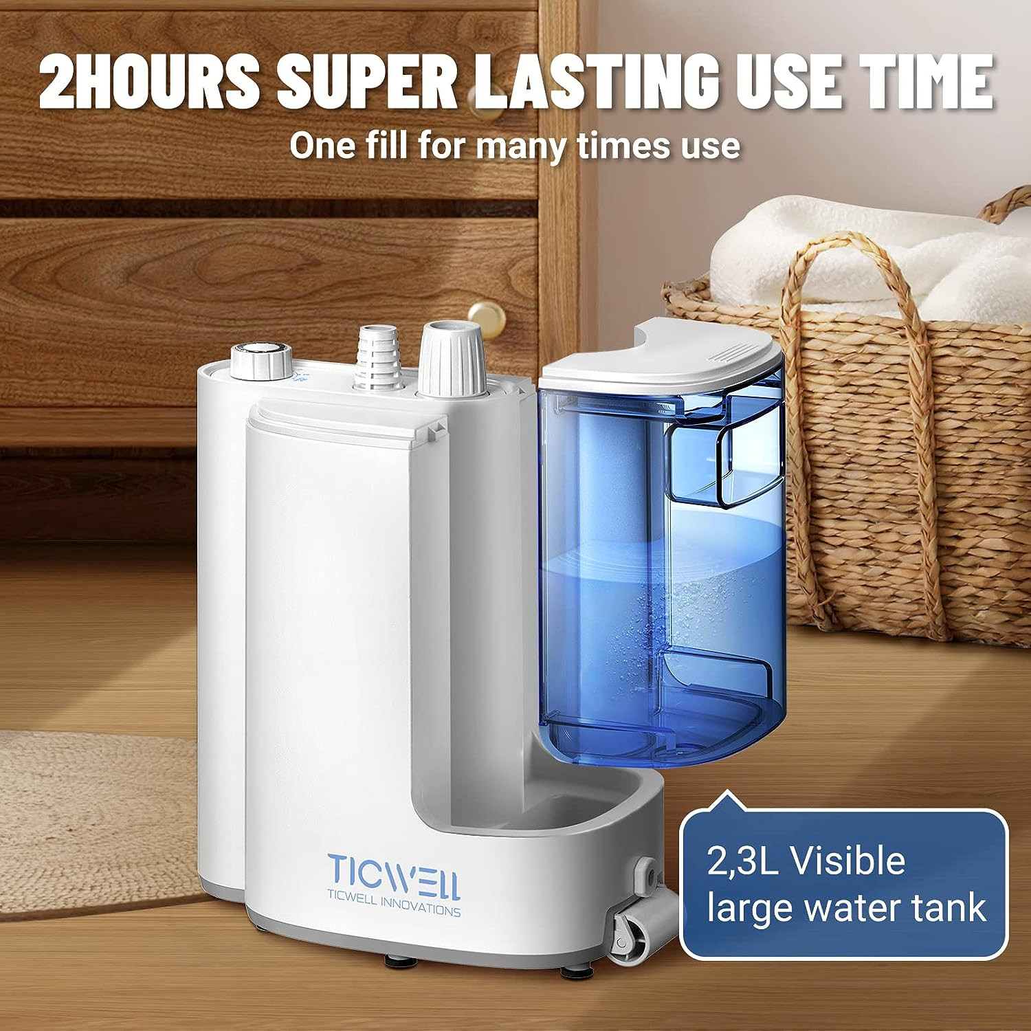 TICWELL Powerful Clothes Steamer 2022 Upgrade 2in1 Heat Iron 1600W 2.3L NEW! La Paz County