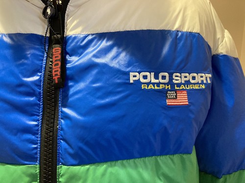Abrigo de plumón reversible para mujer Ralph Lauren polo deportivo talla L (12-14) rojo o múltiple - Imagen 5 de 7