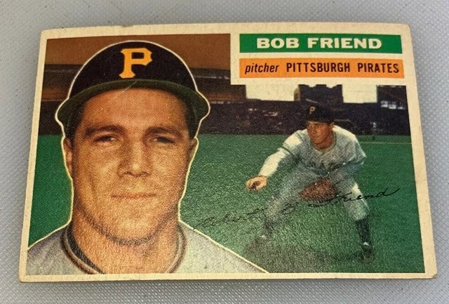 1956 Topps 221 Bob Friend Baseball Card Pittsburgh Pirates EBay