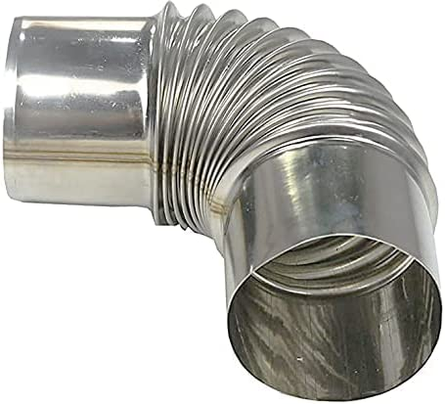 Elbow Pipe 2 PCS 90 Degree Chimney Stainless Steel Flue for Outdoor
