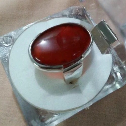 Natural Real Sulemani Aqeeq Akik Stone Ring For Mens In 925 Sterling Silver ring