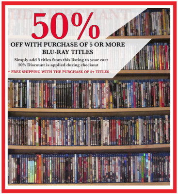 Lots Blu-rays 50% OFF WITH PURCHASE OF 5 OR MORE BLU-RAY TITLES + Free Shipping
