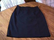 WOMENS WORTHINGTON BLACK CAREER SKIRT SIZE 6 FULLY LINED