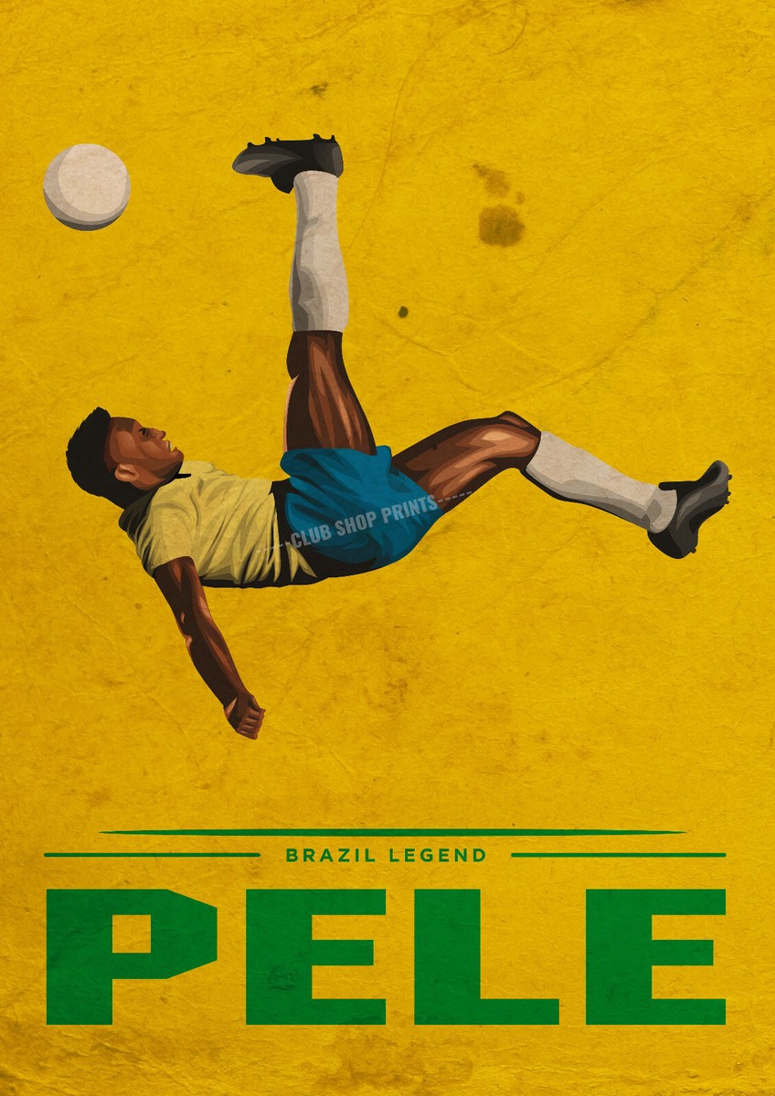 Pelè Brazil Jersey Poster, Soccer Wall Art (digital Print