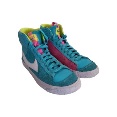 Nike Blazer Mid '77 (GS) Shoes Size 7Y Baltic Blue/Pink Glow Style DQ6084 400