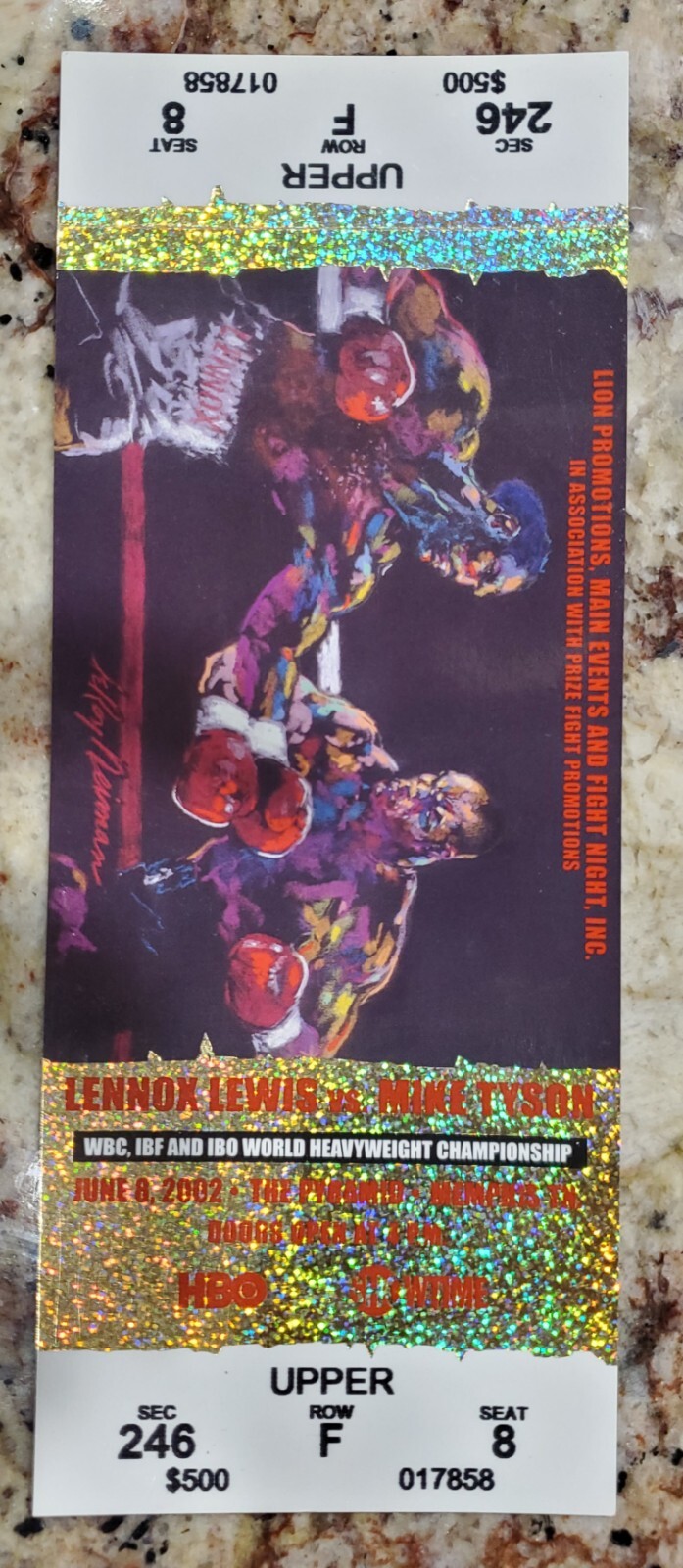 Mike Tyson vs Lennox Lewis Full Championship Fight Ticket & VIP