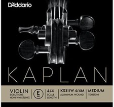 D'Addario Kaplan Non-Whistling Violin Aluminum Wound E String, 4/4 Scale