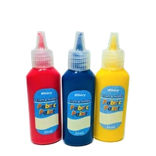 Allary Craft & Hobby Fabric Paint Primary Colors 3 Pack