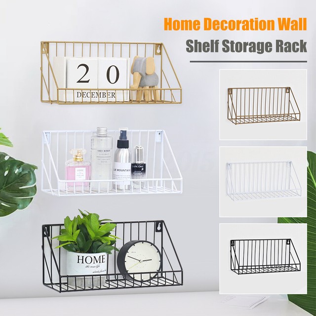 Wall Storage Unit Retro Bathroom Industrial Style Metal Cups Living Room Holder