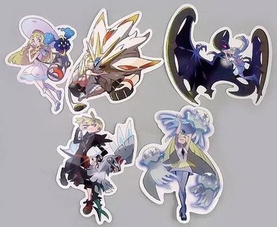 Sticker 5er Set Lillie & Gladion & Lusamine A Pokemon Pokemon Pokemon