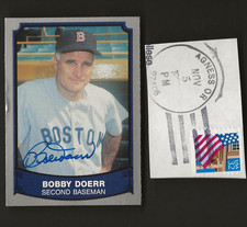 Bobby Doerr 1989 Pacific Baseball Legends #150 Auto Autographed Signed Red Sox