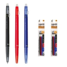 Pilot FriXion Ball Slim 038 Erasable Gel Pen Set 3 Pens 6 Refills