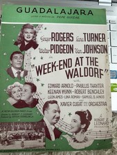 O 1937 GINGER ROGERS Movie Sheet Music GUADALAJARA