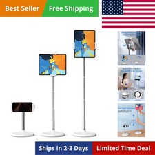 Tablet Floor Stand, 360-degree Rotatable Metal Tablet Stand Holder, Adjustabl...