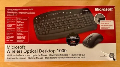 Microsoft Wireless Optical Desktop 1000 Neu OVP Tastatur Maus USB Receiver