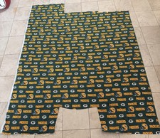 Green Bay Packers NFL Fabric 6x5ft Before Cut Outs so Really 5x5ft Go Pack Go