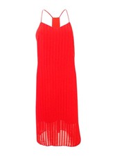 CeCe Women's Lacey Chiffon Midi Dress (6, Fiery Red)
