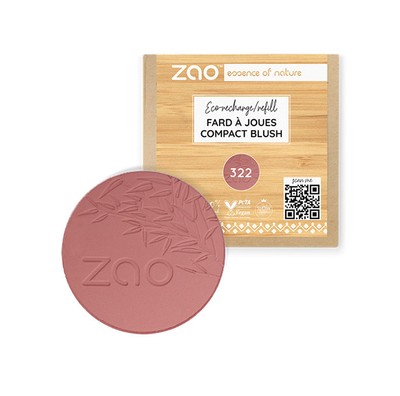 ZAO Compact Blush - Brown Pink 322 - Refill 9g