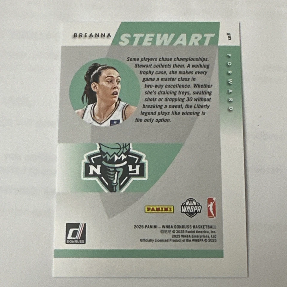 Breanna Stewart 2025 Donruss Pinnacle 97 Colección Ejecutiva SP Liberty Raro 🔥 Foto 2 de 4