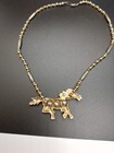 Vintage 18" Runnging Free Horse Pendant with Necklace + Enamel Pendant Necklace  — photo 5