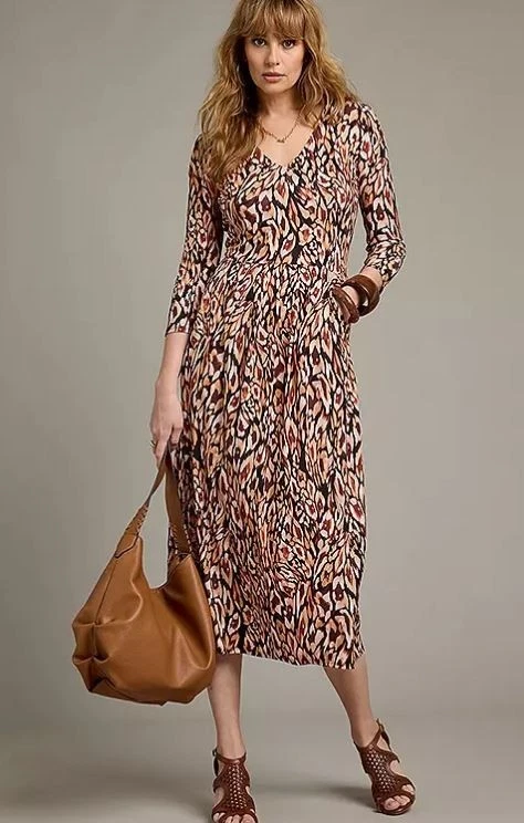 Robe été Together – Coton – Taupe Foncé – Taille 42 – Comme Neuve