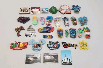 Fridge Magnets Lot Travel Destinations Tropical Beach Florida Disney Flip Flops