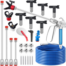 22Pcs Airless Paint Sprayer Gun Kit, 3600PSI Spray Gun with 50Ft X 1/4  NPT Airl