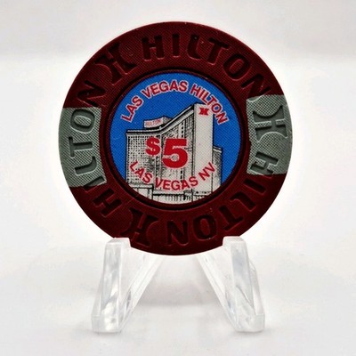 Las Vegas Hilton Hotel Casino Las Vegas Nevada 1991 $5 Casino Chip N1864