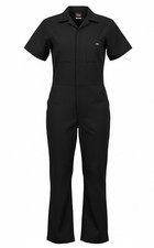 Dickies Women's Medium Short Sleeve Flex Coverall, Black