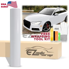 High Gloss Glossy White Car Vinyl Wrap Sticker Decal Sheet Film DIY Air Release