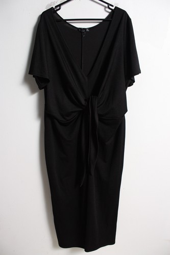 Boohoo Damen Kleid mit Raffung schwarz - Größe 26 (F60)