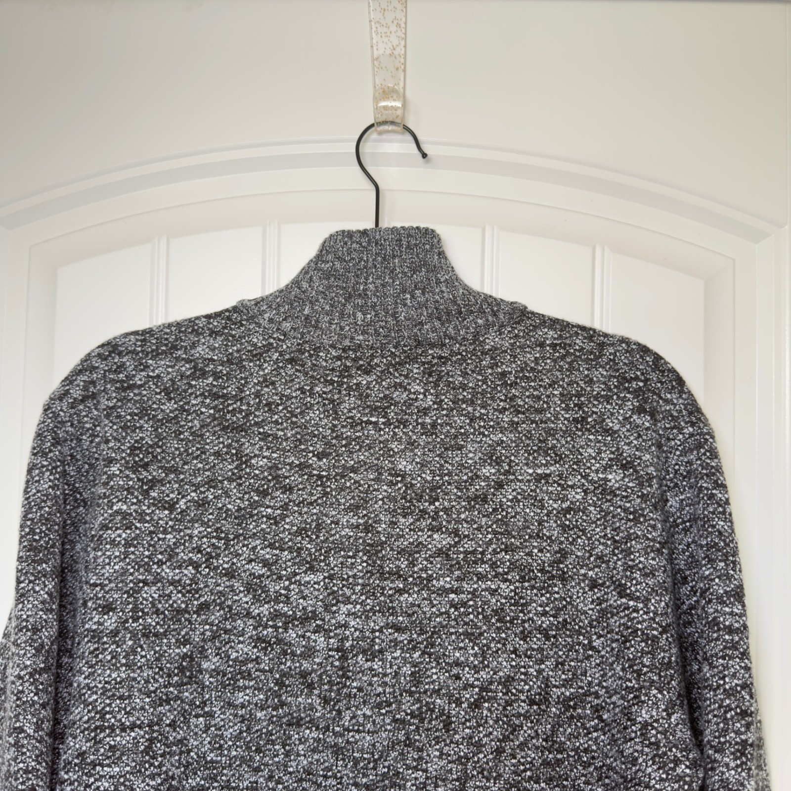 Buffalo David Bitton Large Winlow Relaxed Full Zip Jacquard Knit Sweater Grey