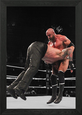 The Undertaker vs. Triple H gerahmtes Wandbild Poster Leinwanddruck Bild