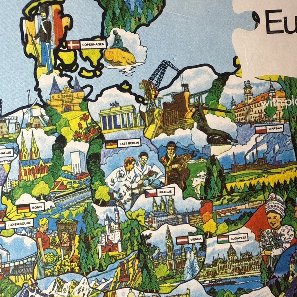 NEW Jig Map Europe Jigsaw Puzzle 1982 Waddingtons Sealed Geography 454 Piece - Image 3 of 4