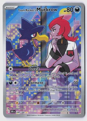 Team Rocket's Murkrow - 200/182 Holofoil SV10: Destined Rivals NM