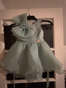D.Z-DERZEENTY BABY GIRL TODDLER DRESS. SILVER SIZE 22