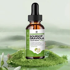 ORGANIC Graviola Soursop Leaf Extract liquid Drops Supports Immune Boost 180ml