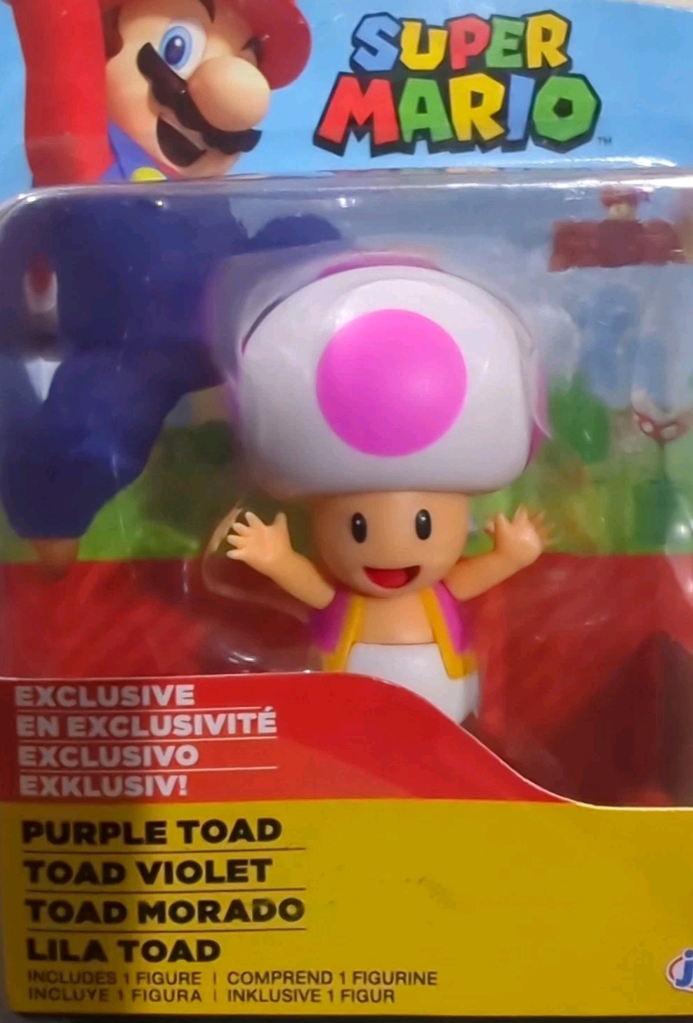 NEW Super Mario PURPLE TOAD 2.5"  EXCLUSIVE Jakks Pacific Nintendo Figure NIB
