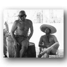 Telly Savalas Robert Shaw Photo 8x10 A Town Called Bastard 1971 Film Set Smoking
