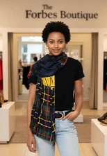 Inc International Concepts Patched Plaid Scarf - One Size