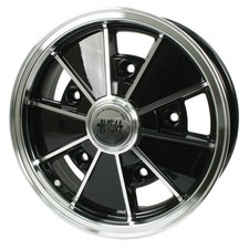 Brm Wheel Black With Polished Lip 5 Wide 5 On 205mm Vw Dunebuggy Vw Brm Wheel Black With Polished Lip 5 Wide 5 On 205mm Vw Dunebuggy Vw