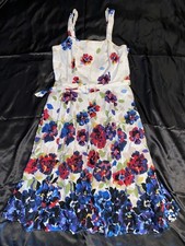 Lane Bryant, Women's Dress, Plus Size, Floral, Belt, Size 14.