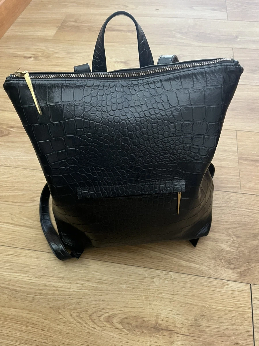 Jigsaw Gray Leather Backpack Rucksack Made in Portugal 7100.J35998 Jigsaw Backpack Bags & Handbags for Women for sale | eBay UK main image 4