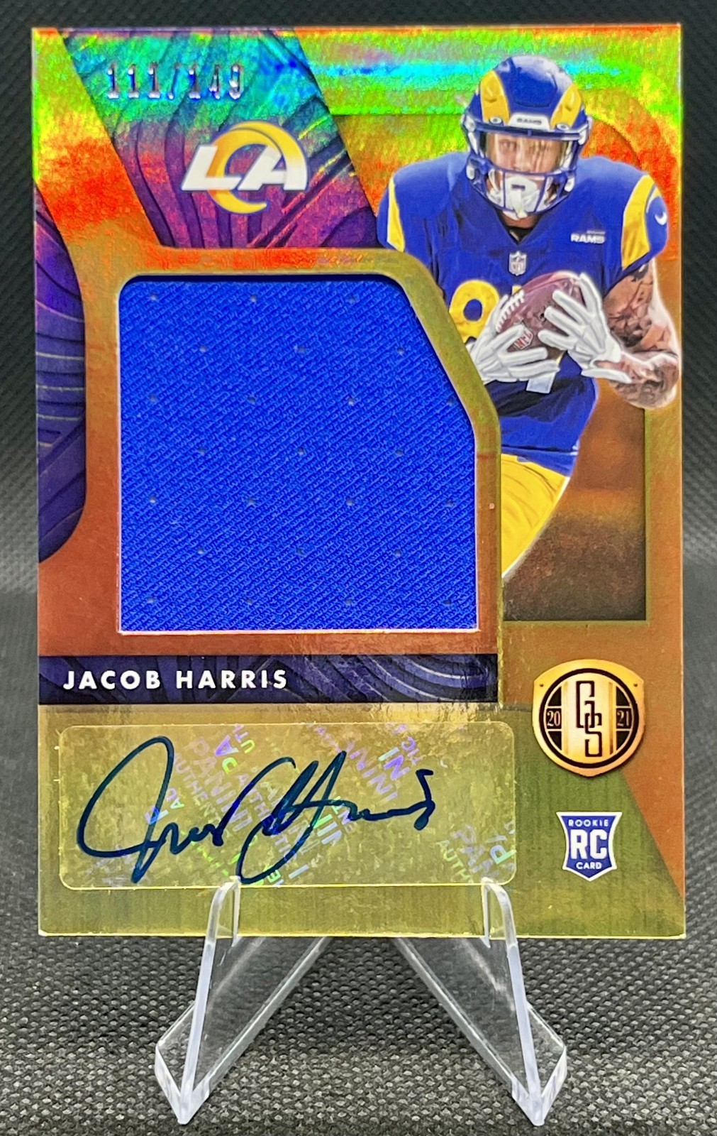 Jacob Harris Panini Gold Standard Rookie Jersey Autographs Jumbo #RJJJH Base
