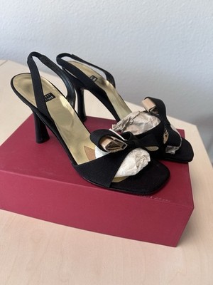 Stuart Weitzman Damen Slingback Sandaletten Schwarz Gr. 39