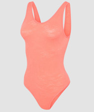 Savage X Fenty Seamless Floral Built-Up Teddy Bodysuit Pink Odyssey Size S NWT