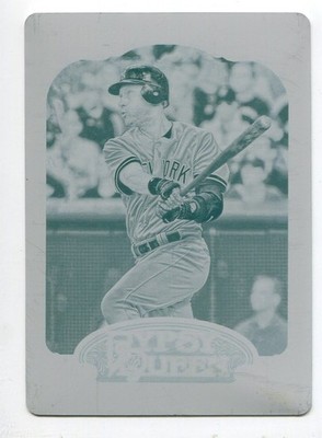 2012 Topps Gypsy Queen Printing Plate Cyan Derek Jeter 1/1 New York Yankees